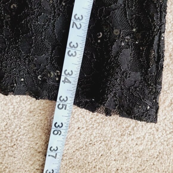 NWT Yessica Y2K Lace Whimsigoth Dark Fairy Sequin Evening Cocktail Dress M - Picture 8 of 9